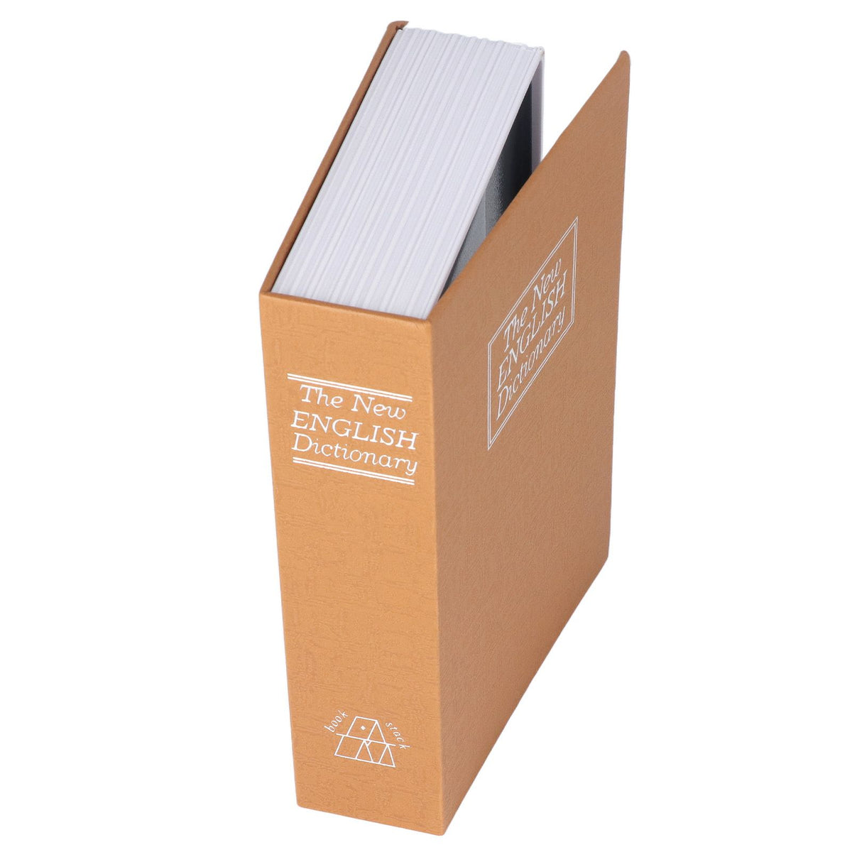 Book Safe Case Simulation Portable Safe Storage Box with Combination Lock for Bank Cards Jewelry Money Brown