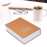 Book Safe Case Simulation Portable Safe Storage Box with Combination Lock for Bank Cards Jewelry Money Brown - Extra Image