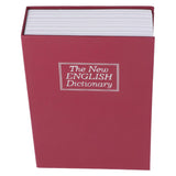 Book Safe Case Simulation Portable Safe Storage Box with Combination Lock for Bank Cards Jewelry Money Red - Side View