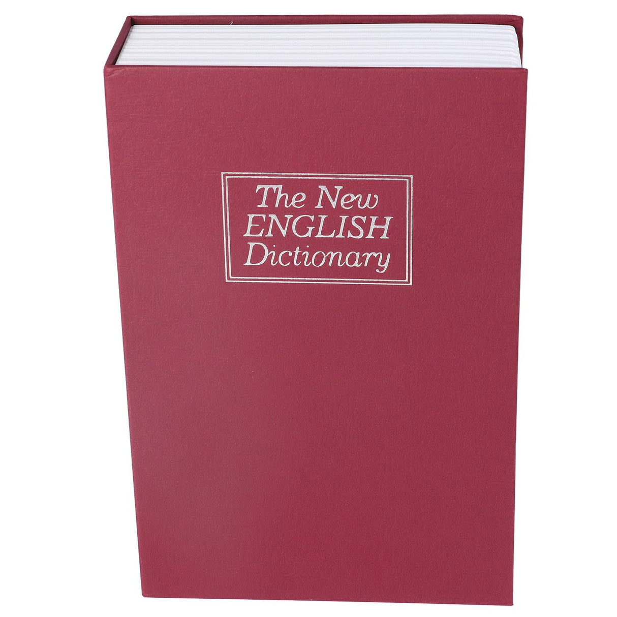 Book Safe Case Simulation Portable Safe Storage Box with Combination Lock for Bank Cards Jewelry Money Red