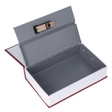 Book Safe Case Simulation Portable Safe Storage Box with Combination Lock for Bank Cards Jewelry Money Red