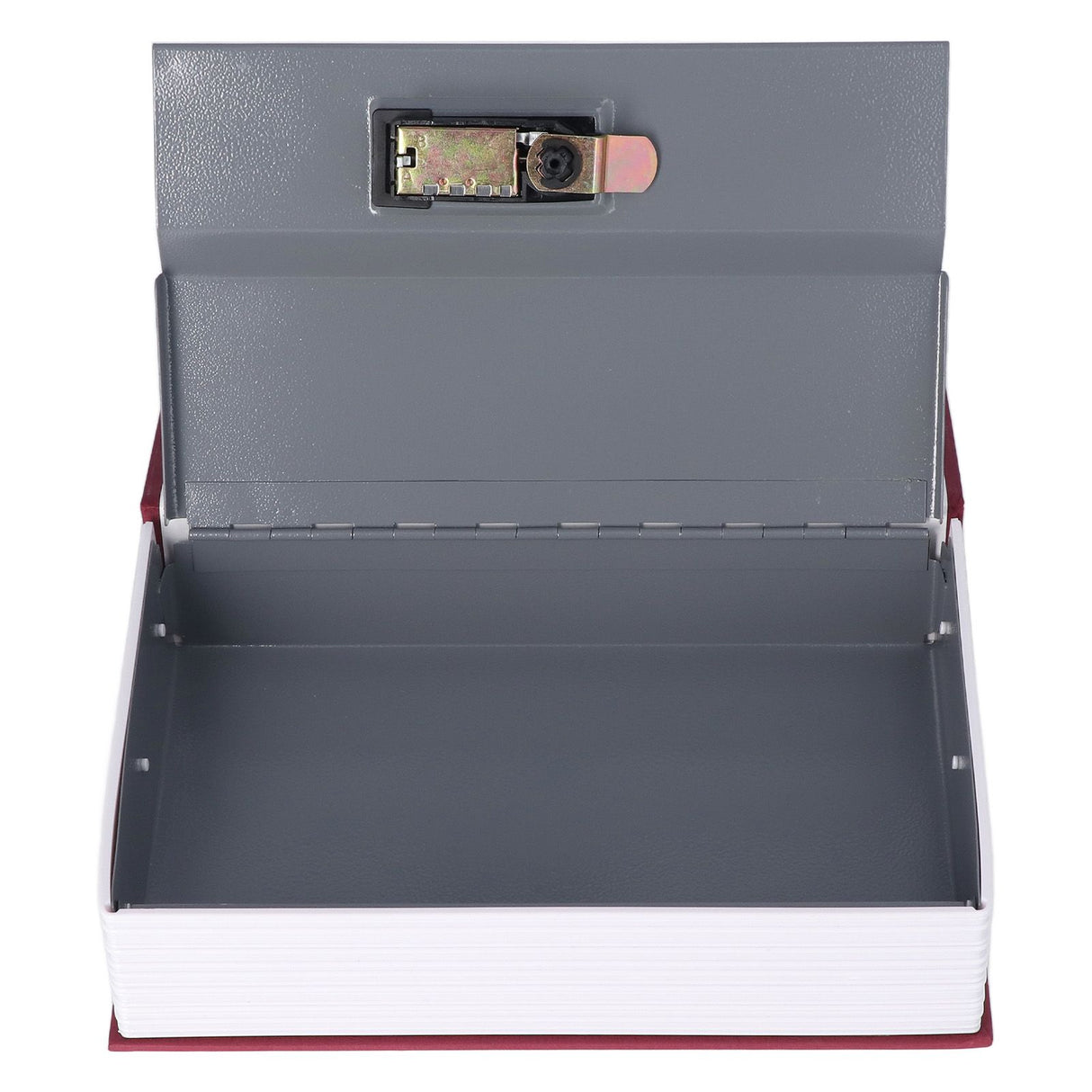 Book Safe Case Simulation Portable Safe Storage Box with Combination Lock for Bank Cards Jewelry Money Red