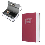 Book Safe Case Simulation Portable Safe Storage Box with Combination Lock for Bank Cards Jewelry Money Red