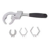 Universal Adjustable Wrench Multifunctional Aluminum Alloy Bathroom Wrench Repair Tool for Sink