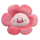 Flower Throw Seating Cushion Multipurpose Padded Soft Cute Flower Nap Throw Pillow for Home Office Peach