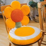 Chair Cushion Office Seats Backrest Cushion Cartoon Shape Seats Cushion Home Decoration Sun Flower Yellow Red Core 40x40x35cm/15.7x15.7x13.8in