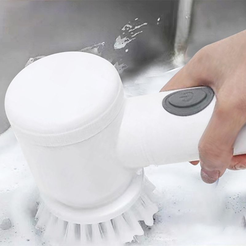 Electric Spin Scrubber Multifunctional Handheld Cordless Scrub Brush with 3 Cleaner Heads for Home Kitchen USB Charging
