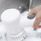 Electric Spin Scrubber Multifunctional Handheld Cordless Scrub Brush with 3 Cleaner Heads for Home Kitchen USB Charging