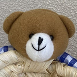 Cute Cartoon Bear Storage Basket Straw Storage Basket for Desktop Office Bedroom S