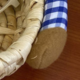 Cute Cartoon Bear Storage Basket Straw Storage Basket for Desktop Office Bedroom M