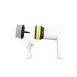 3 Gears Electric Cleaning Brush Cordless Multifunction Plastic with Extended Handle Electric Brush Cleaning Tool for Kitchen White 800mah - Side View