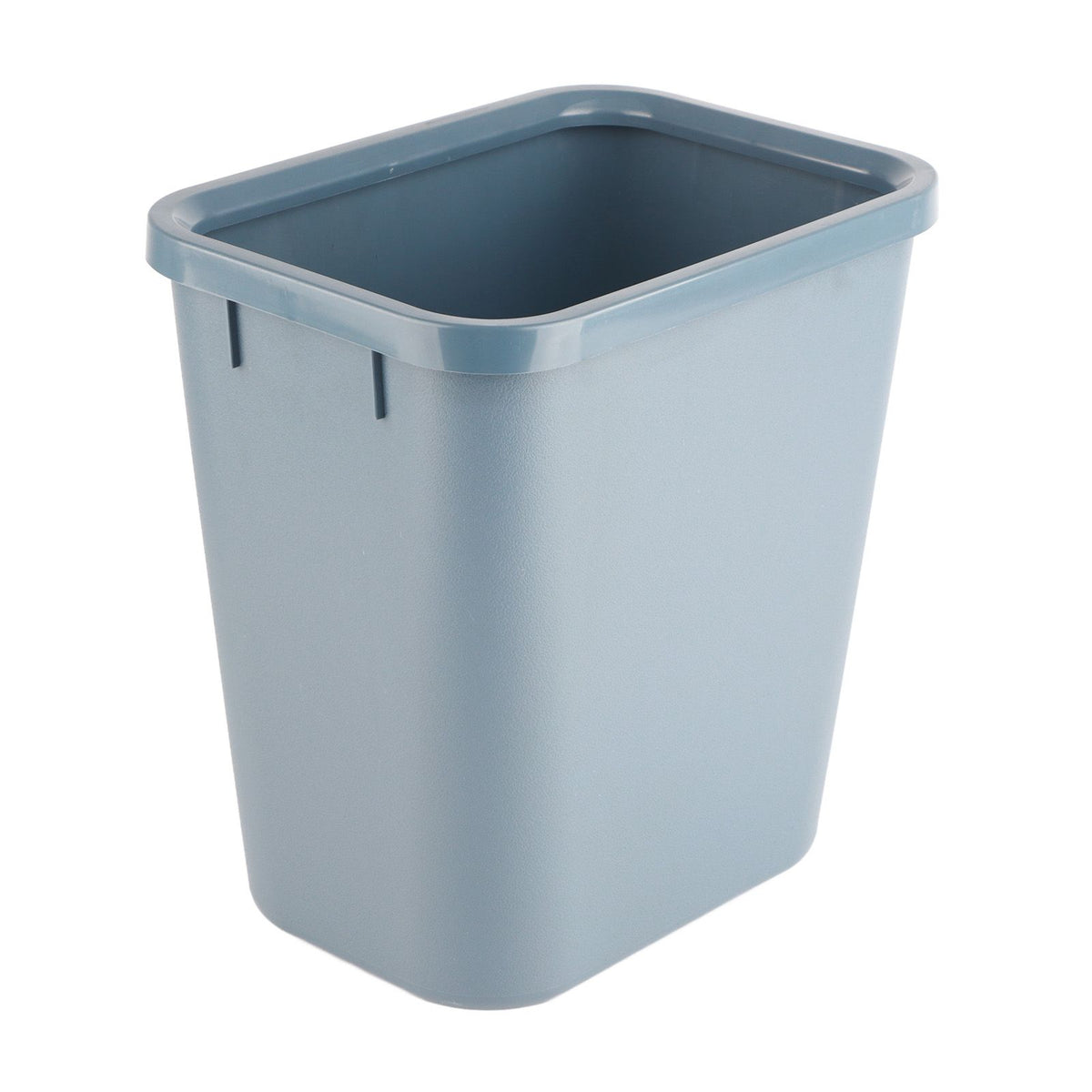 8L Rectangle Waste Bin Thicken Plastic Open Top Trash Can for Kitchen Bathroom Hotel Office Grey
