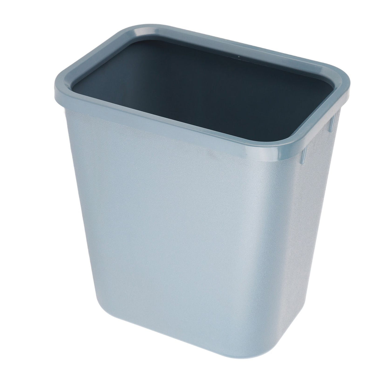 8L Rectangle Waste Bin Thicken Plastic Open Top Trash Can for Kitchen Bathroom Hotel Office Grey