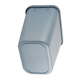 8L Rectangle Waste Bin Thicken Plastic Open Top Trash Can for Kitchen Bathroom Hotel Office Grey - Extra Image