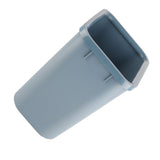 8L Rectangle Waste Bin Thicken Plastic Open Top Trash Can for Kitchen Bathroom Hotel Office Grey