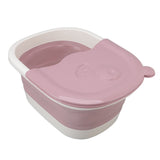 Foot Soaking Tub Foldable Foot Bath Foot Tub Bucket for Children Foot Bath Plastic Wash Bathtub Pink