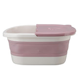 Foot Soaking Tub Foldable Foot Bath Foot Tub Bucket for Children Foot Bath Plastic Wash Bathtub Pink