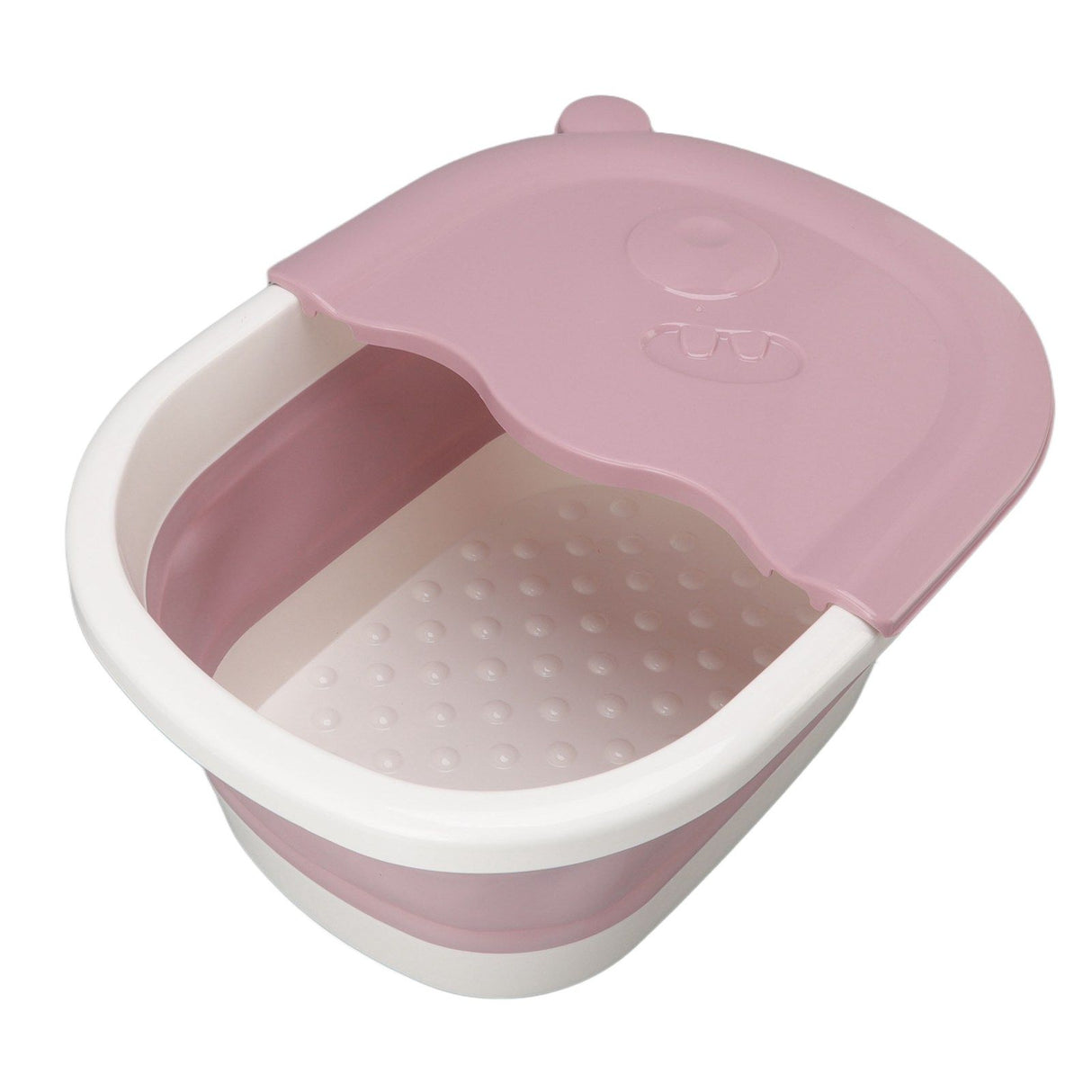 Foot Soaking Tub Foldable Foot Bath Foot Tub Bucket for Children Foot Bath Plastic Wash Bathtub Pink