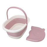 Foot Soaking Tub Foldable Foot Bath Foot Tub Bucket for Children Foot Bath Plastic Wash Bathtub Pink