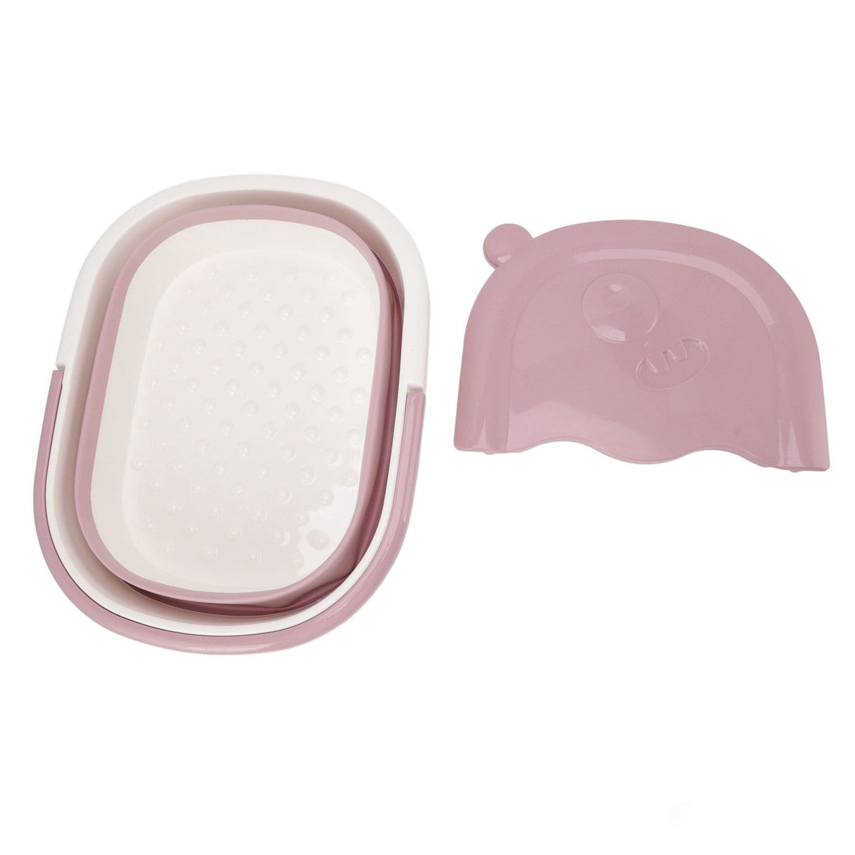Foot Soaking Tub Foldable Foot Bath Foot Tub Bucket for Children Foot Bath Plastic Wash Bathtub Pink
