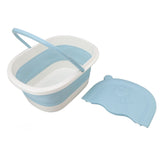 Foot Soaking Tub Foldable Foot Bath Foot Tub Bucket for Children Foot Bath Plastic Wash Bathtub Blue