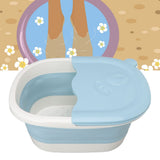 Foot Soaking Tub Foldable Foot Bath Foot Tub Bucket for Children Foot Bath Plastic Wash Bathtub Blue
