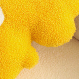 Hugging Pillow Flower Shaped Sponge Filling Soft Thick Decorative Throw Pillow for Sofa Yellow - Side View