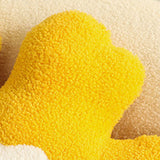 Hugging Pillow Flower Shaped Sponge Filling Soft Thick Decorative Throw Pillow for Sofa Yellow - Top-Down View