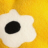 Hugging Pillow Flower Shaped Sponge Filling Soft Thick Decorative Throw Pillow for Sofa Yellow - 45-Degree Angle