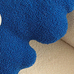 Hugging Pillow Flower Shaped Sponge Filling Soft Thick Decorative Throw Pillow for Sofa Blue