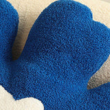 Hugging Pillow Flower Shaped Sponge Filling Soft Thick Decorative Throw Pillow for Sofa Blue