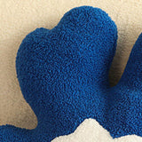 Hugging Pillow Flower Shaped Sponge Filling Soft Thick Decorative Throw Pillow for Sofa Blue - Top-Down View