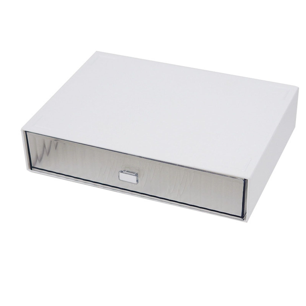 Desktop Drawer Organizer Waterproof Dustproof Plastic DIY Combination Multi Layer Stackable Drawer Storage Case Striped White 1 Drawer