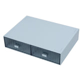 Desktop Drawer Organizer Waterproof Dustproof Plastic DIY Combination Multi Layer Stackable Drawer Storage Case Striped Blue 2 Drawers