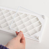 Dormitory Storage Shelf Strong PP Metal Foldable Design Simple Style Desktop Display Shelf for Home Dormitory Office White S - Side View