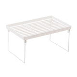 Dormitory Storage Shelf Strong PP Metal Foldable Design Simple Style Desktop Display Shelf for Home Dormitory Office White M