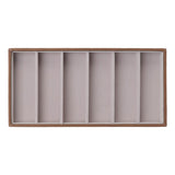 Eyeglass Display Organizer Wood Grain 6 Compartments Glasses Display Tray Sunglasses Storage Cases