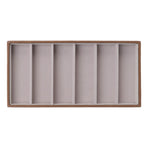 Eyeglass Display Organizer Wood Grain 6 Compartments Glasses Display Tray Sunglasses Storage Cases