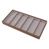 Eyeglass Display Organizer Wood Grain 6 Compartments Glasses Display Tray Sunglasses Storage Cases - Extra Image