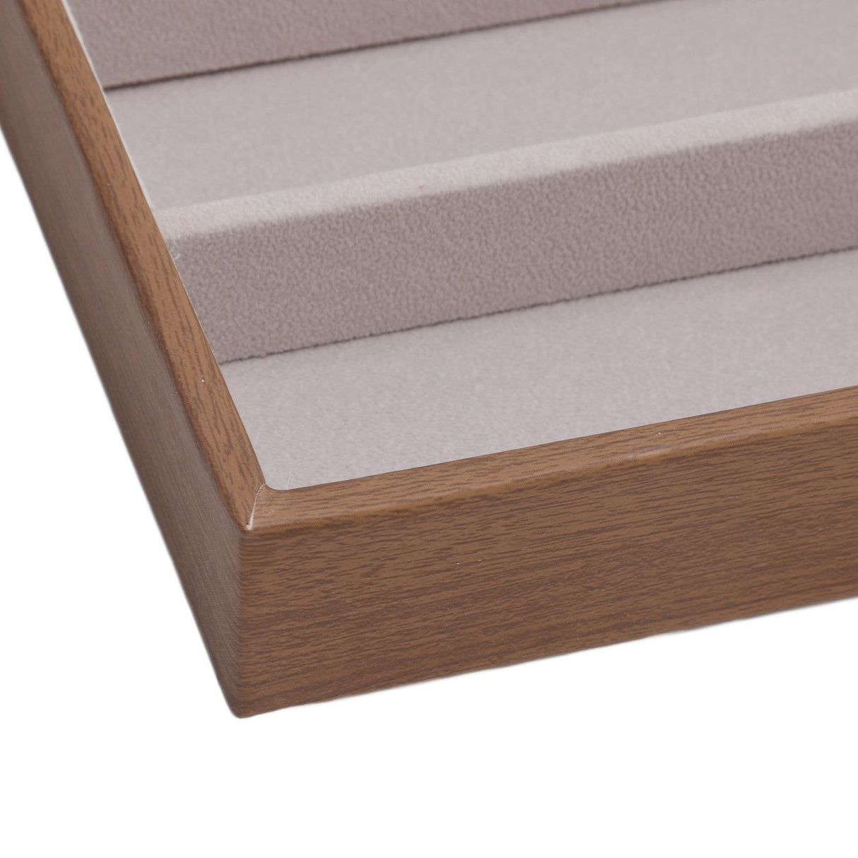 Sunglasses Display Tray PU Wood Grain Sunglasses Storage Case for Home Glasses Store 10 Grids