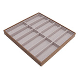 Sunglasses Display Tray PU Wood Grain Sunglasses Storage Case for Home Glasses Store 12 Grids
