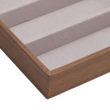 Sunglasses Display Tray PU Wood Grain Sunglasses Storage Case for Home Glasses Store 12 Grids - Extra Image