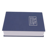 Dictionary Coin Piggy Banks Money Saving Box with Coded Lock Book Shape Secret Birthday Gift for Kids Safe Box Blue L - Front View
