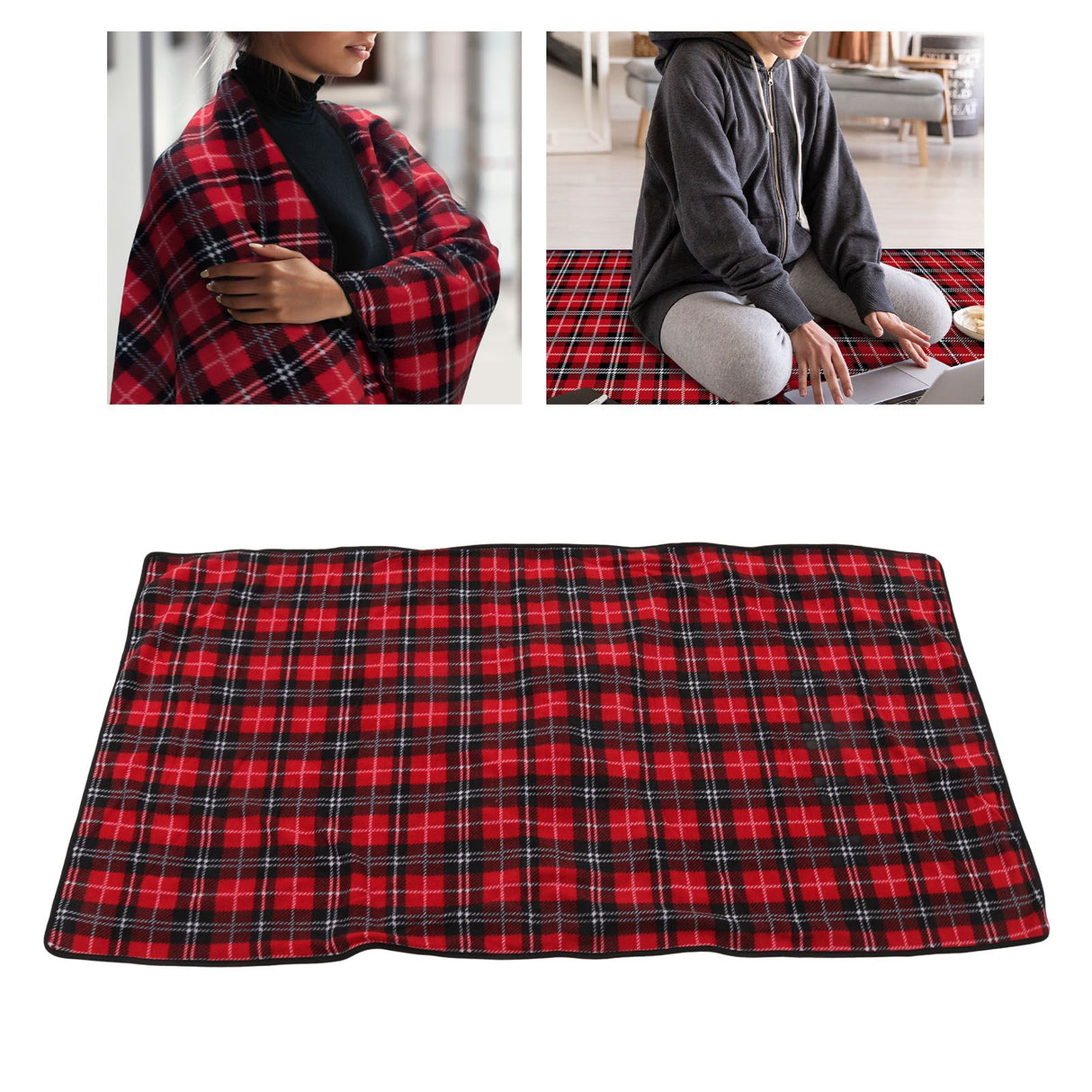 Heated Blanket Throw USB Widen Electric Throw Blanket for Shoulder Knee Fast Warming Up