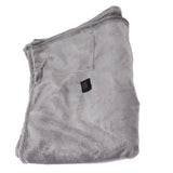 USB Heated Warm Shawl Lightweight Coral Flannel Electric Shoulder Blanket for Winter Light Gray