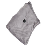 USB Heated Warm Shawl Lightweight Coral Flannel Electric Shoulder Blanket for Winter Light Gray - Front View