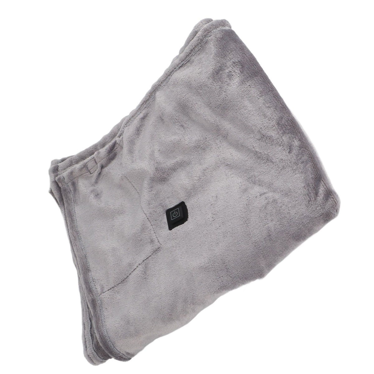 USB Heated Warm Shawl Lightweight Coral Flannel Electric Shoulder Blanket for Winter Light Gray