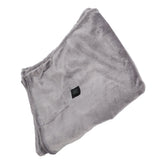 USB Heated Warm Shawl Lightweight Coral Flannel Electric Shoulder Blanket for Winter Light Gray