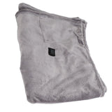 USB Heated Warm Shawl Lightweight Coral Flannel Electric Shoulder Blanket for Winter Light Gray - 45-Degree Angle