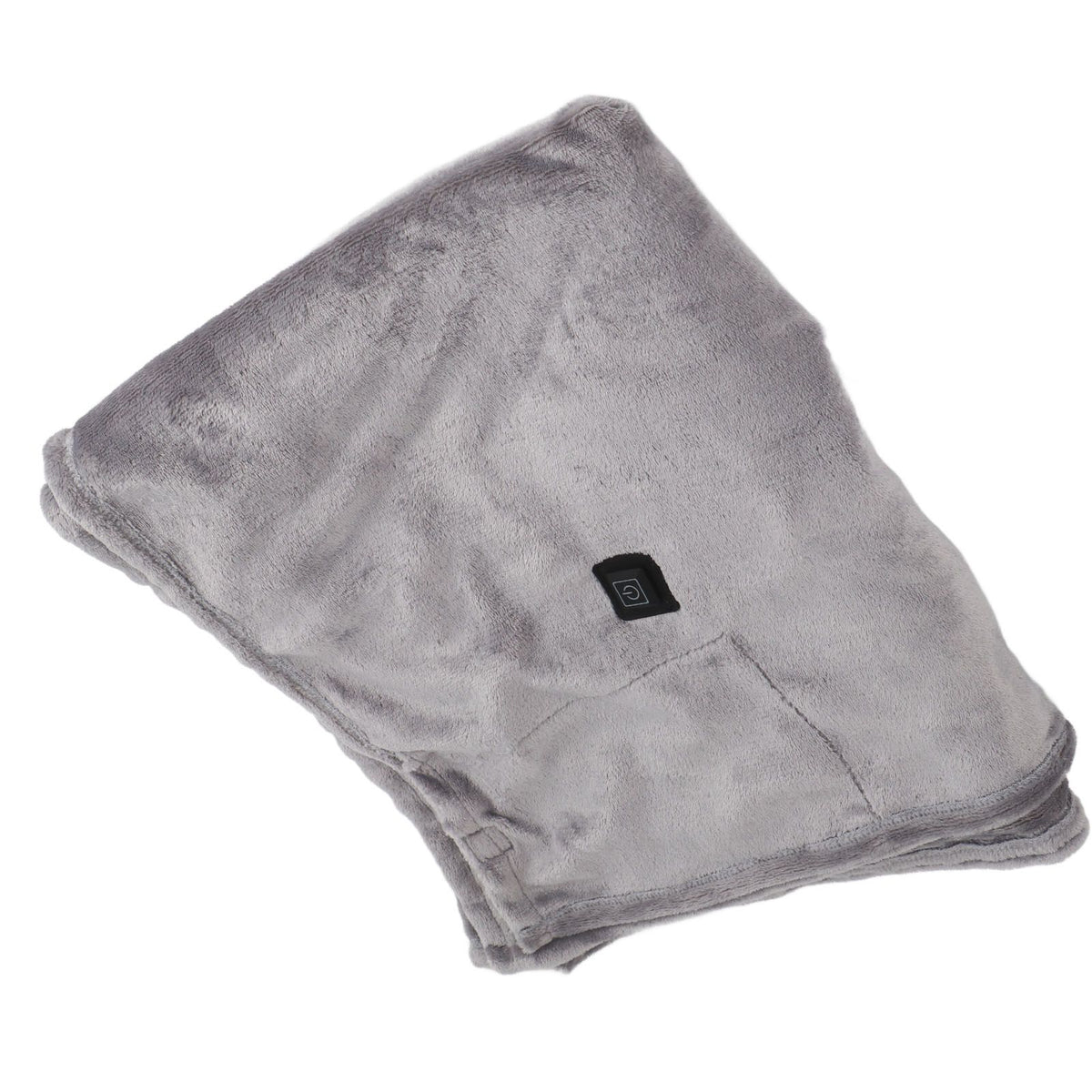 USB Heated Warm Shawl Lightweight Coral Flannel Electric Shoulder Blanket for Winter Light Gray